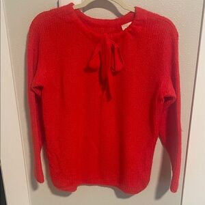 Sezane Vibrant Red Knit Sweater